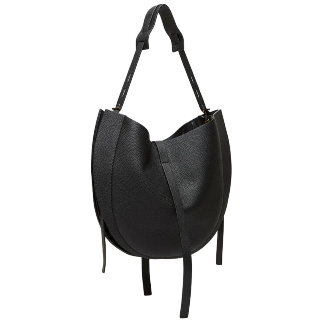 Minobossi Black Liz Textured Leather Bag