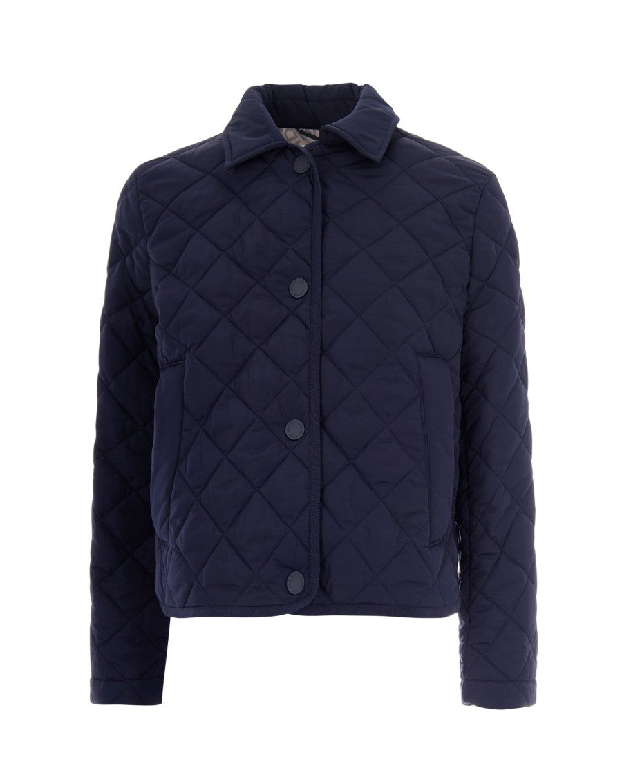 Max Mara Blue Quilted Jacket
