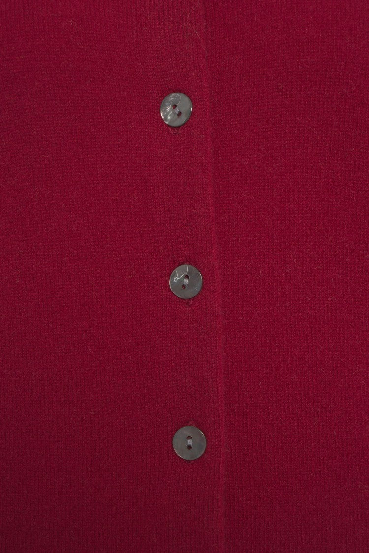 Crush Sleeveless Cashmere Gilet With V-Neck And Ribbed Hem