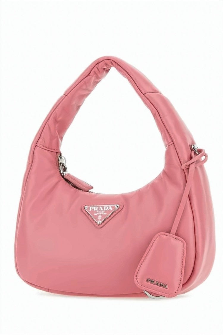 Prada Crescent-Shaped Pink Shoulder Bag