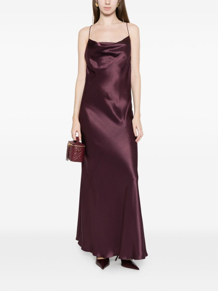 Pinko Purple Floor-Length Evening Dress