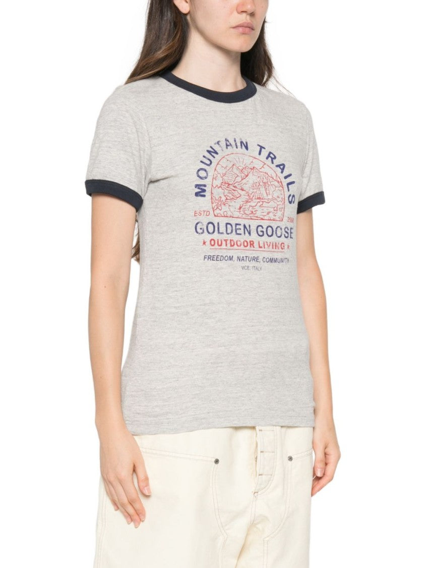 Golden Goose Heather Grey Vintage Graphic T-Shirt