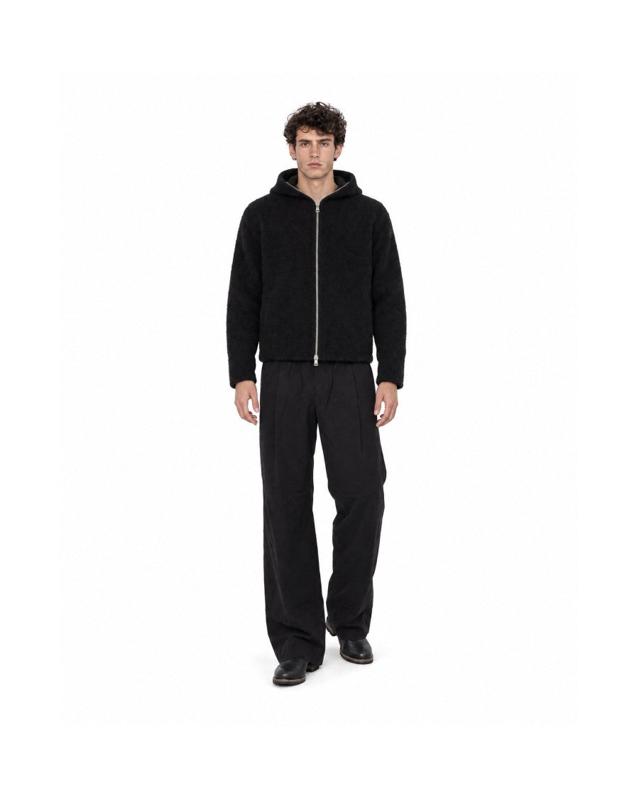 Our Legacy Black Night Crow Wide-Leg Straight-Leg Drape Twill Pants