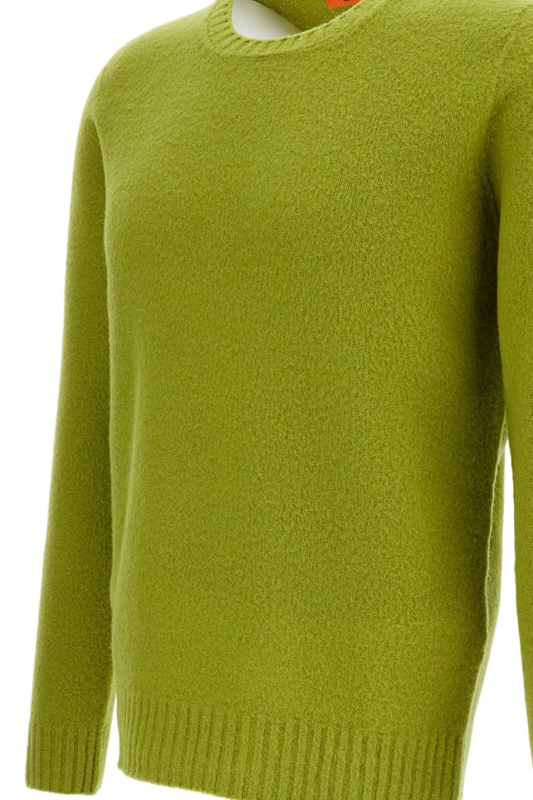 Drumohr Jersey-Knit Wool Crewneck Sweater With Raglan Sleeves