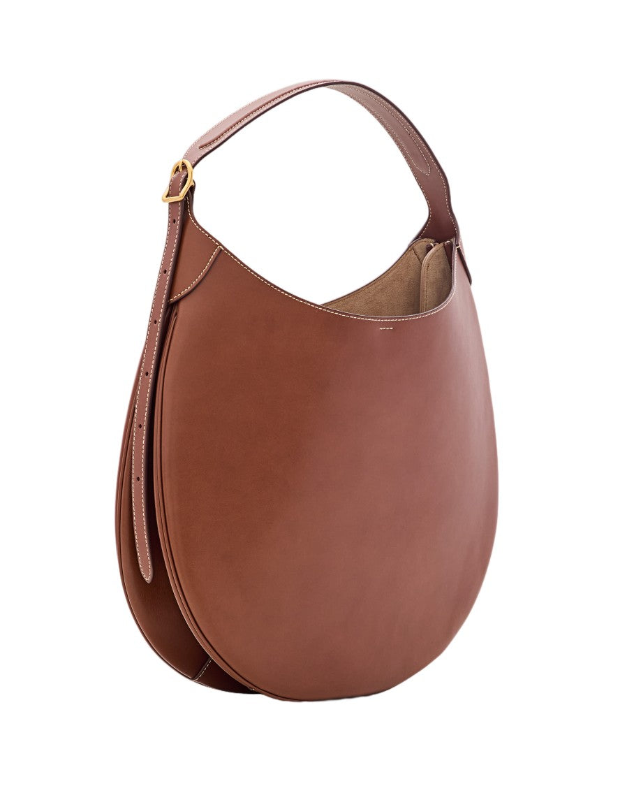 Polo Ralph Lauren Brown Leather Large Hobo Bag