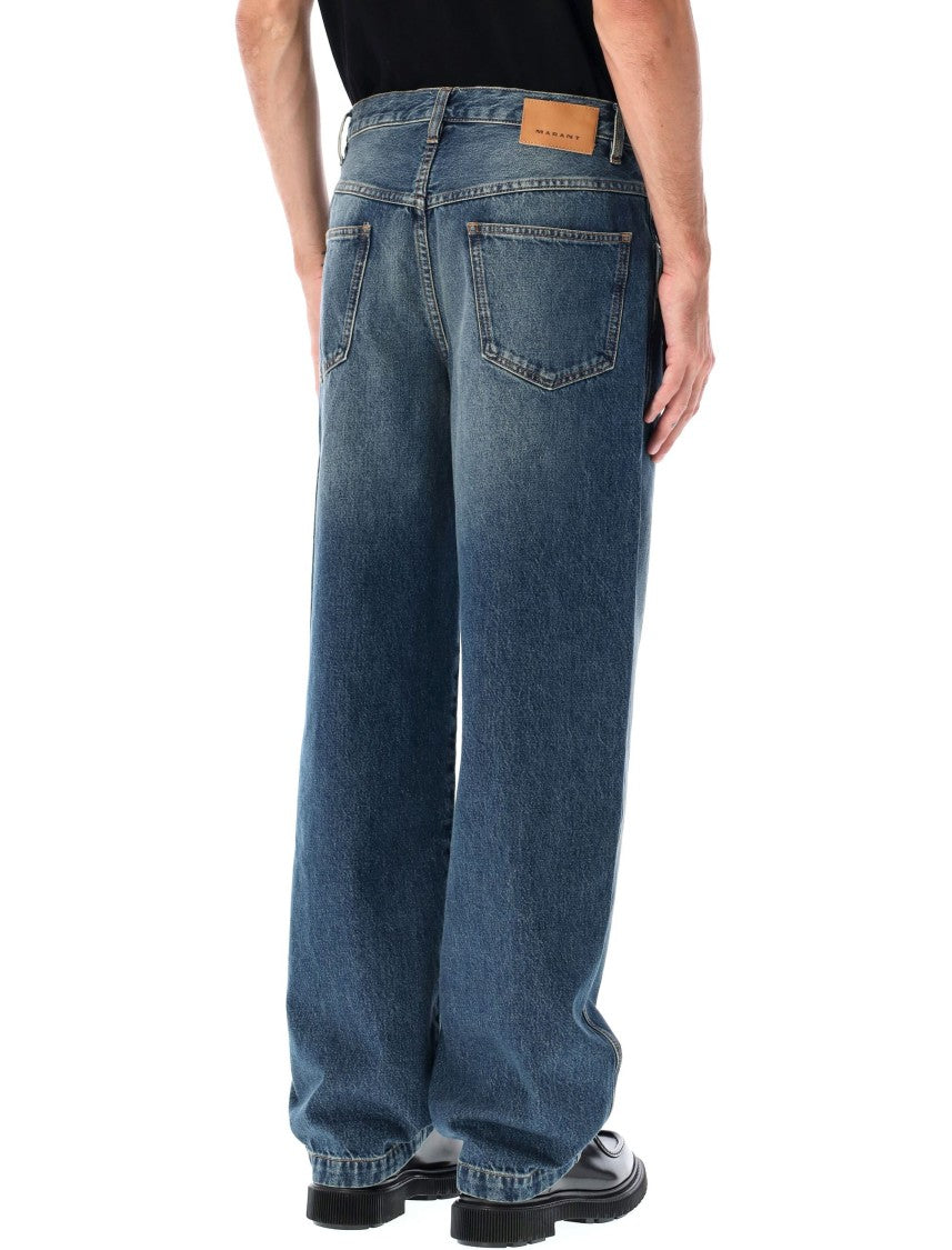 Isabel Marant Jorje Wide-Leg Cotton Jeans