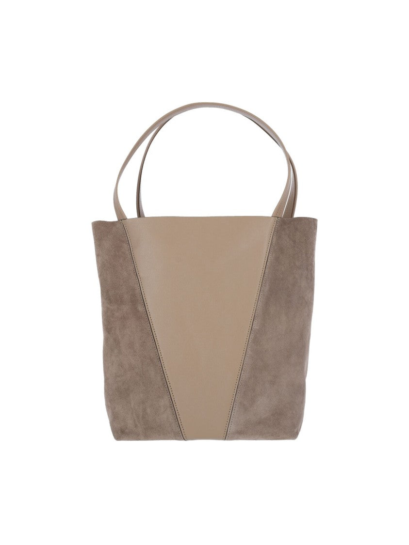 Chloé "Spin" Tote Bag, In Brown Hammered Leather