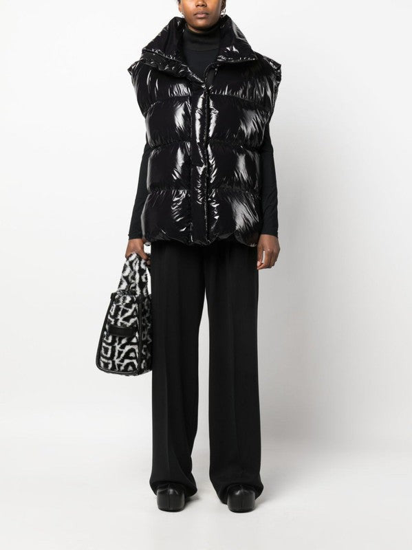 Msgm Glossy Padded Zip-Up Gilet