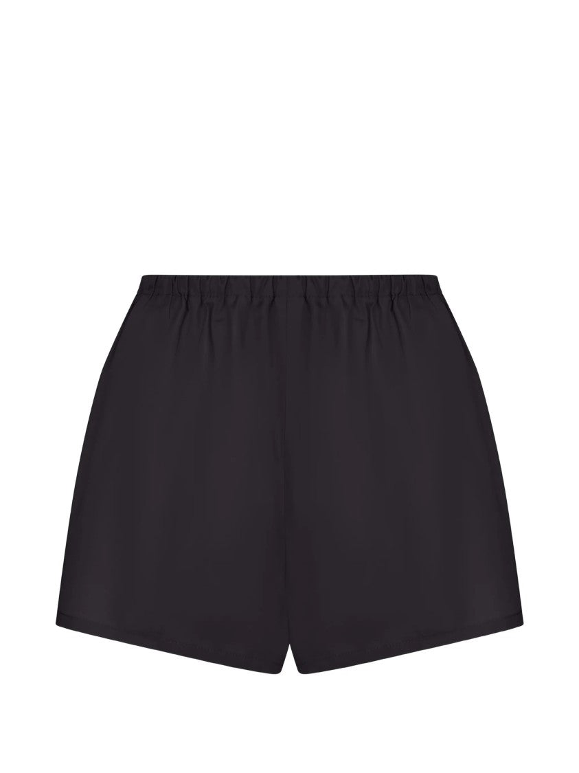 Prada Black Popeline Relaxed Fit Shorts