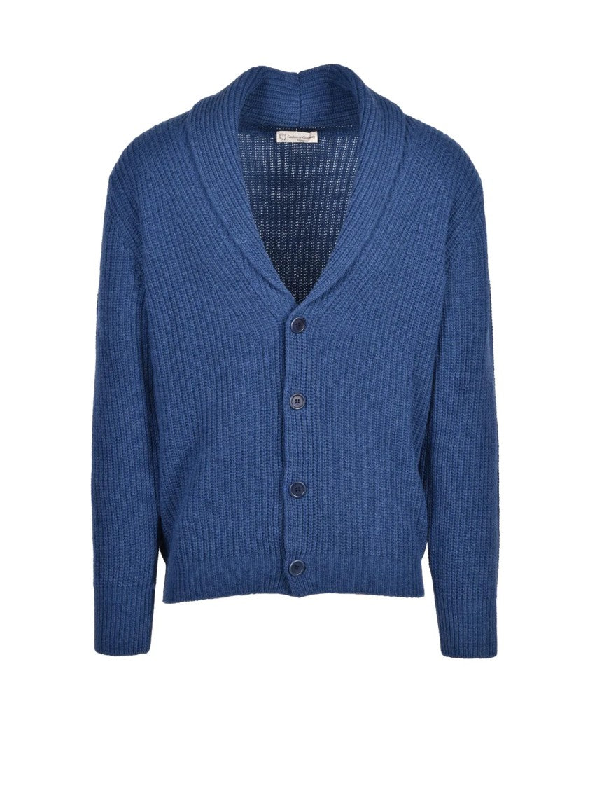 Cashmere Company P. Shawl Collar Cardigan In Wool-Polyamide Blend