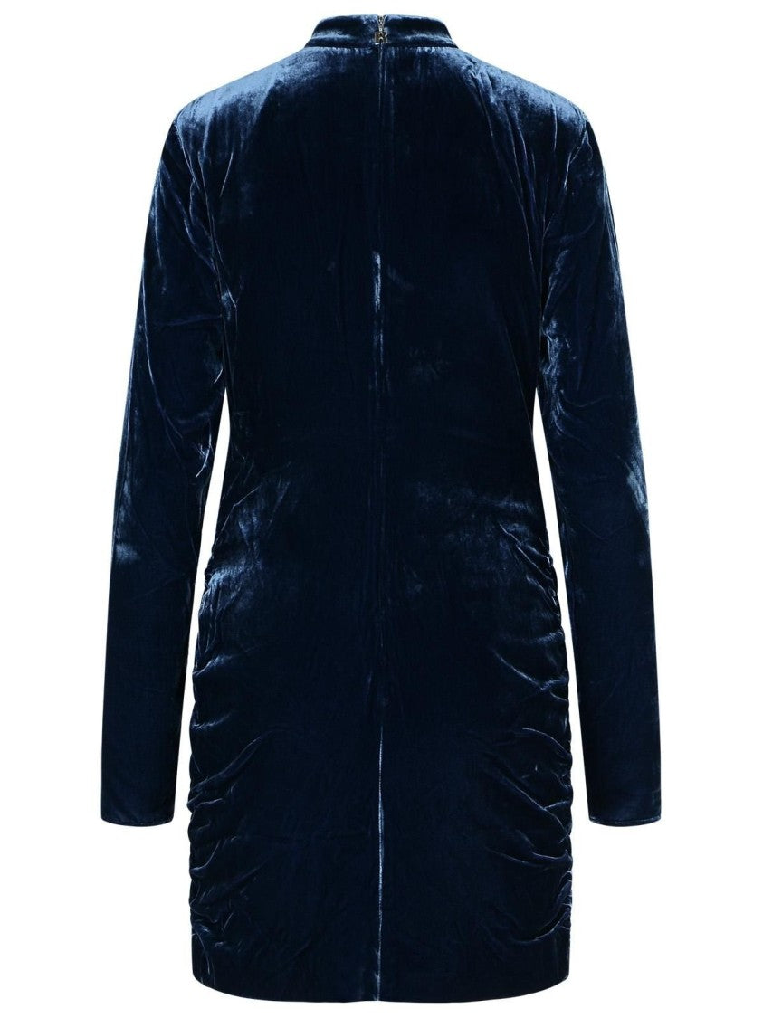 Rotate Silk Velvet Ls Mini Dress