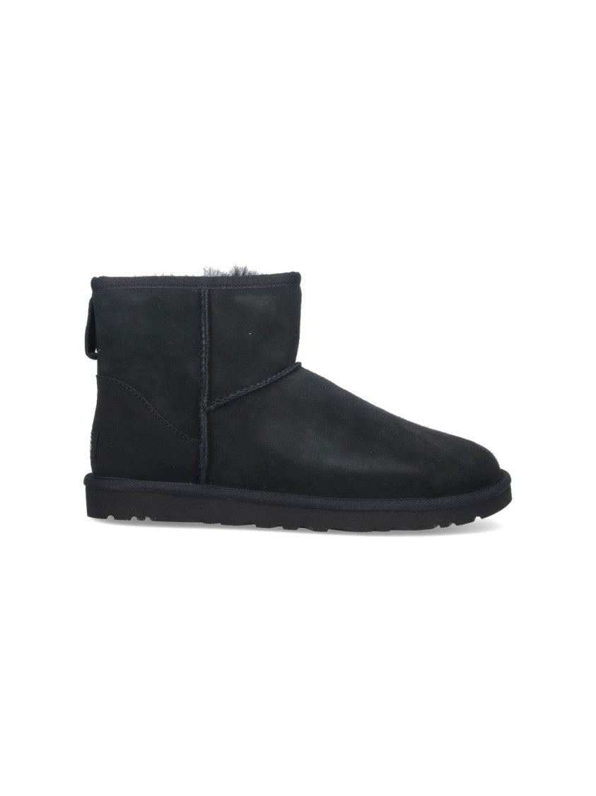 Ugg Black Classic Mini Suede Shearling Boots