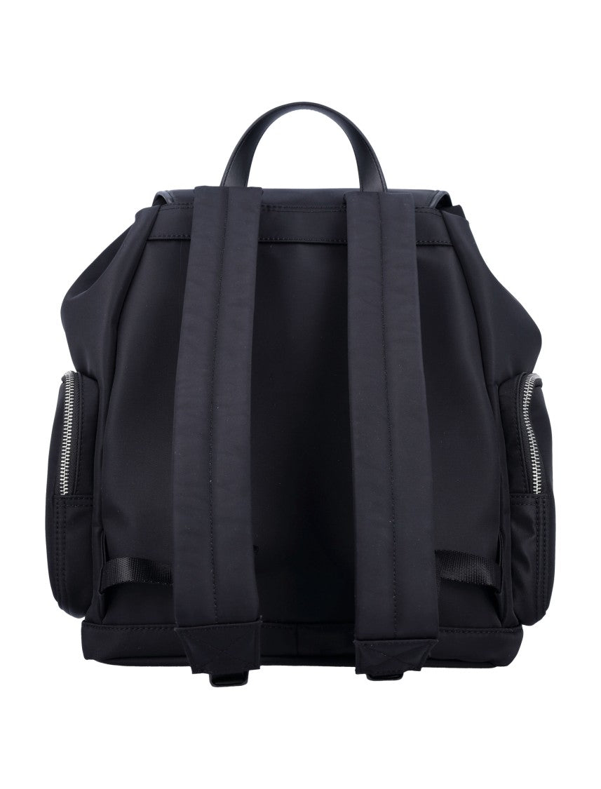 Ganni Flap-Top Black Backpack