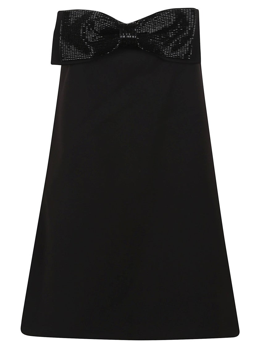 Self-Portrait A-Line Dress With Bow Detail