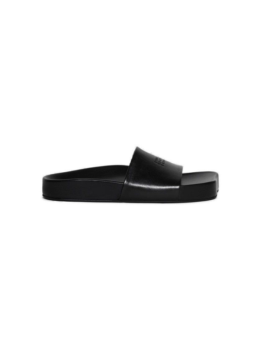 Mm6 By Maison Margiela Asymmetric Open Toe Black Sandals