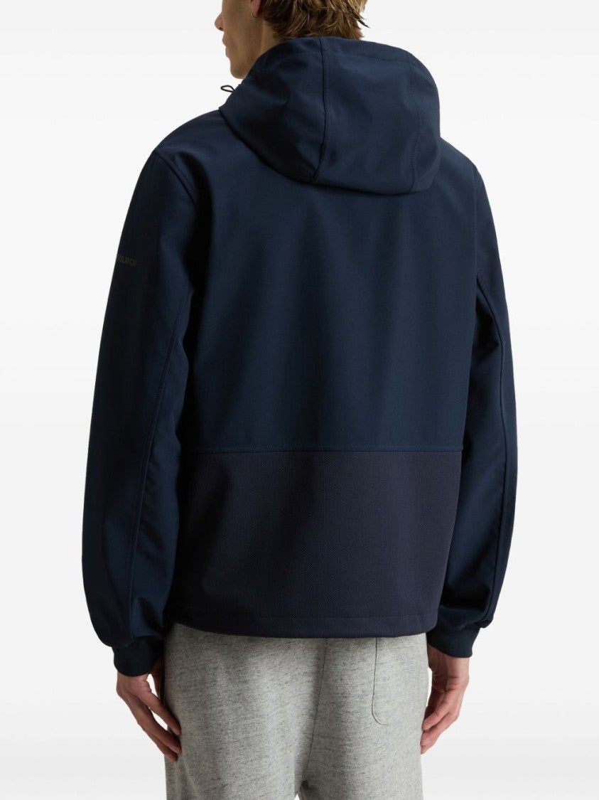 Woolrich Navy Blue Soft Shell Zip-Up Jacket