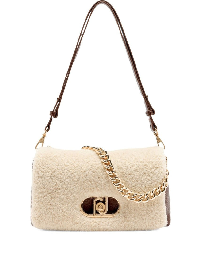 Liu Jo Textured Handbag With Gold Chain Accents