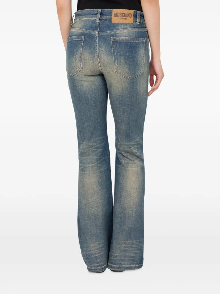 Moschino Flared Vintage Wash Moschino Denim Pants