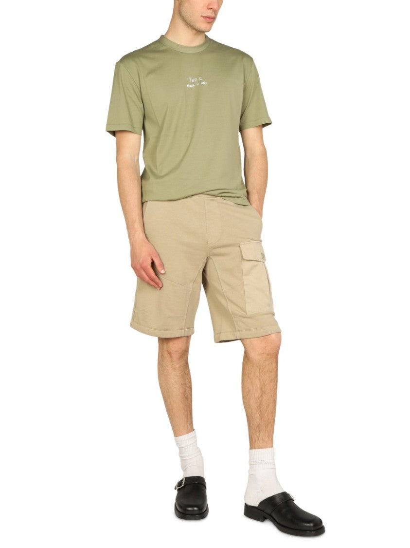 Ten C Bermuda Shorts With Elastic Waistband