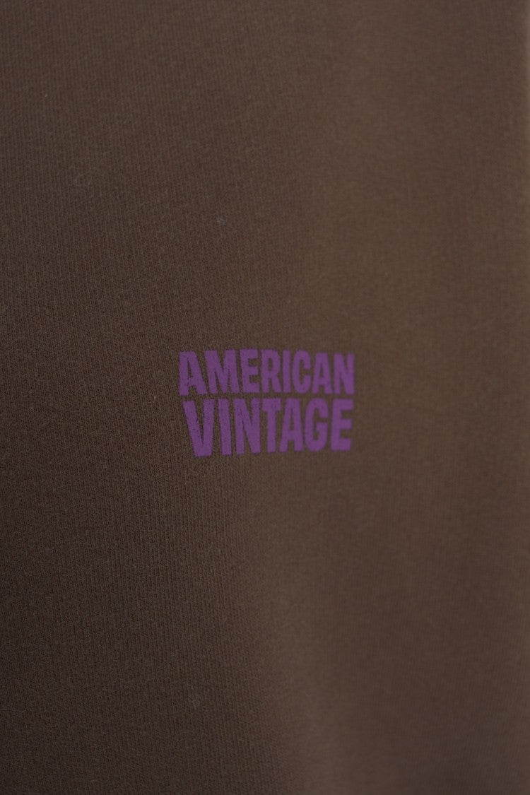 American Vintage Embroidered Logo Sweatshirt With Dropped Shoulders