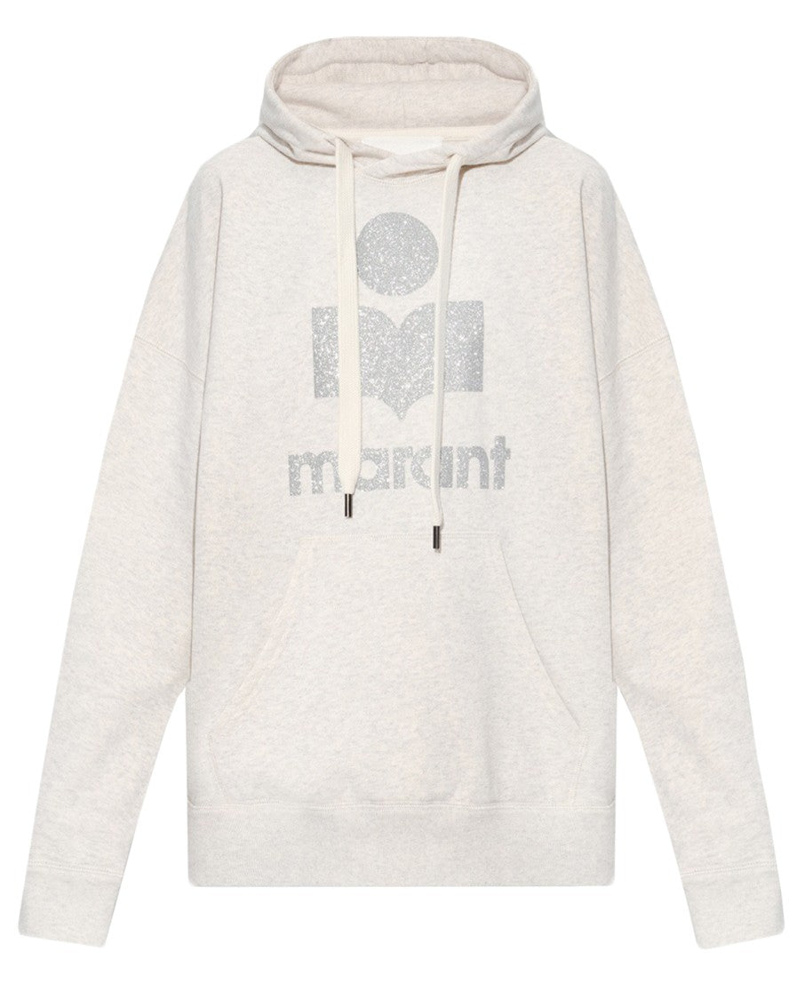 Isabel Marant Casual Hoodie With Textured Fabric And Logo Print