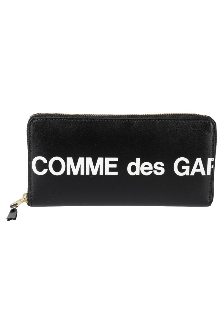 Comme Des Garçons Rectangular Black Leather Wallet