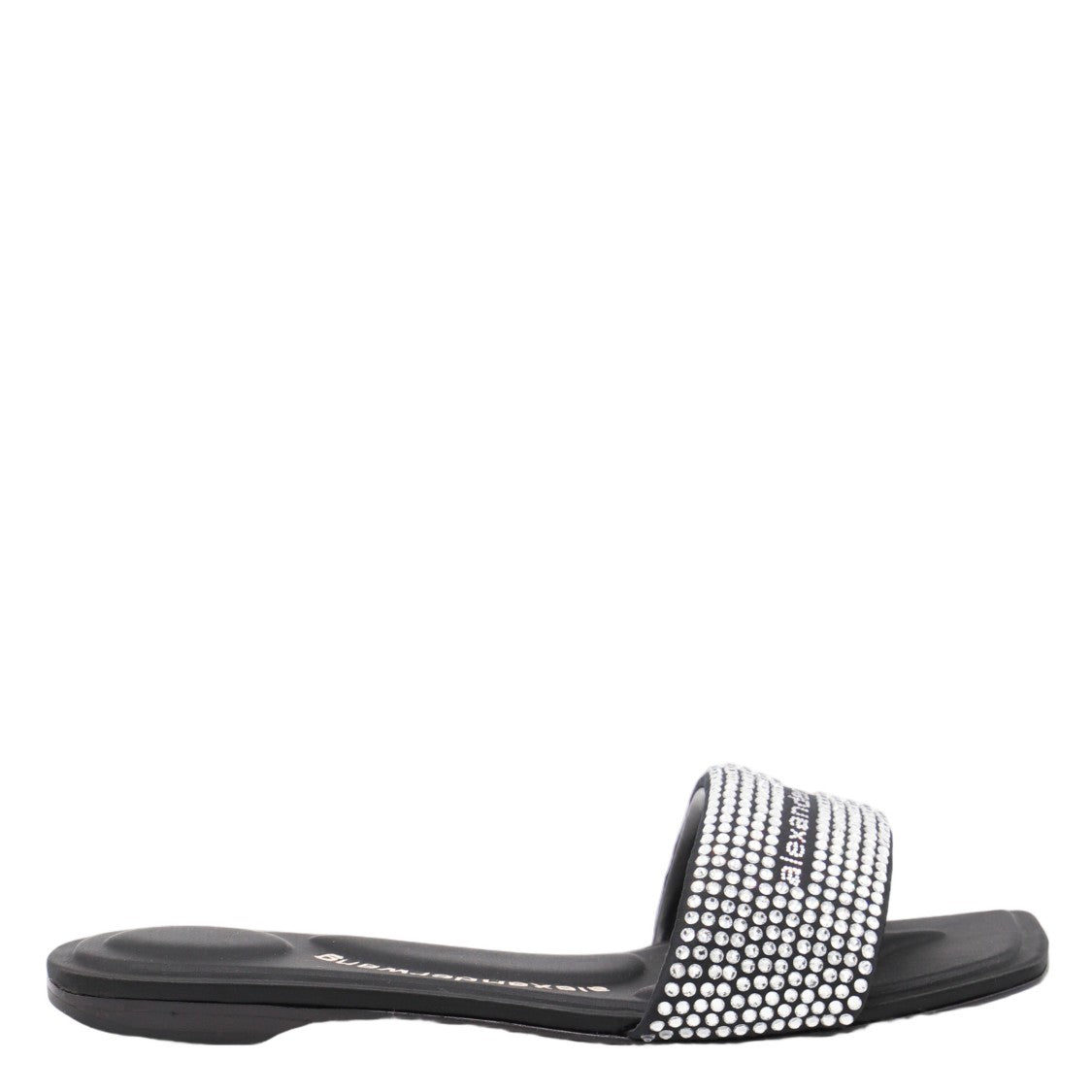 Alexander Wang Open Toe Sandals With Sparkling Rhinestone Straps