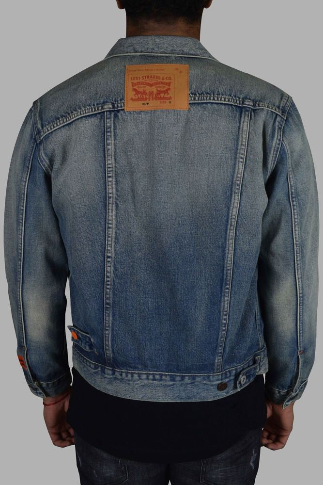 Heron Preston Vintage Indigo Denim Jacket With Flap Pockets