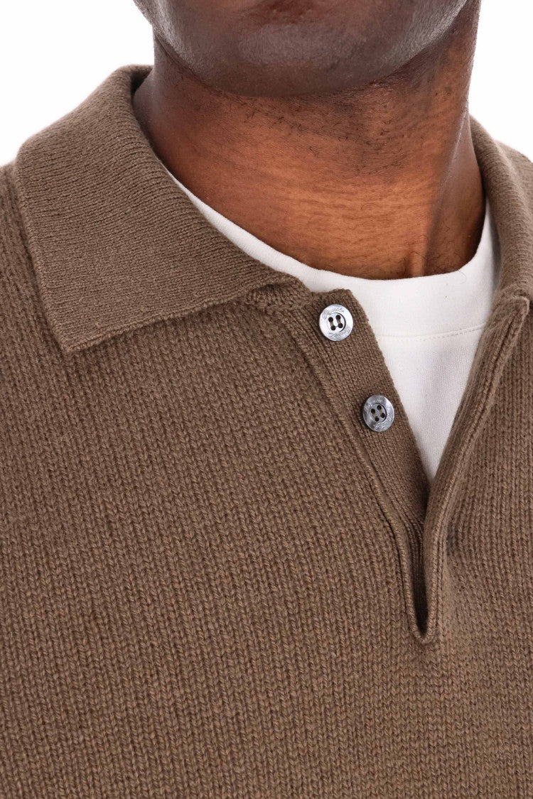 Drumohr Lambswool Knit Polo-Shirt