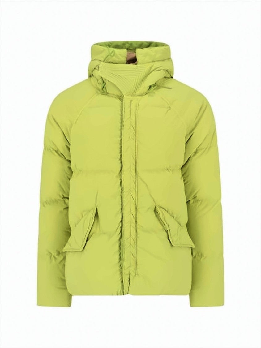 Ten C Lime Green Quilted Padded Jacket