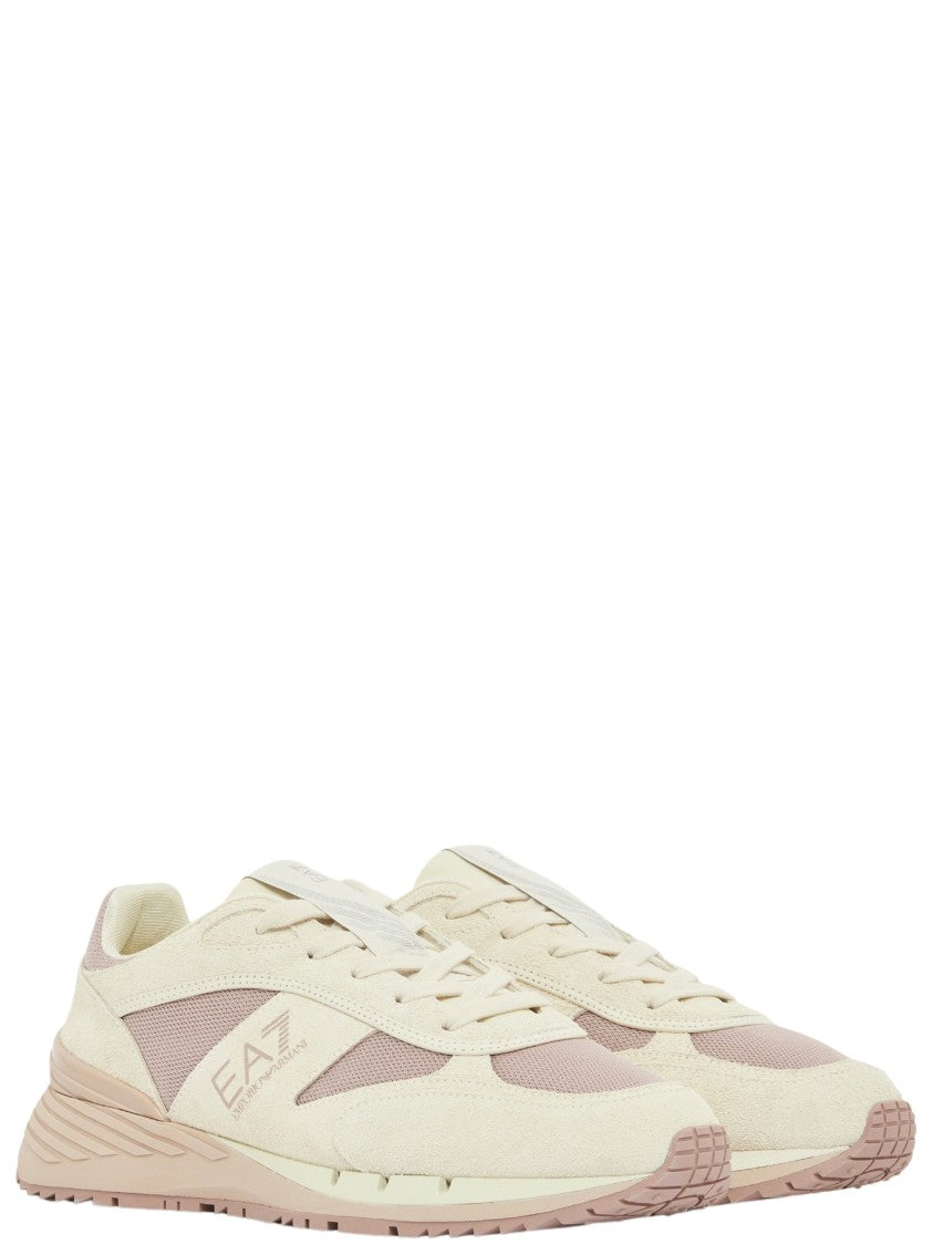 Ea7 Emporio Armani Low-Top Leather Cushioned Sole Sneakers