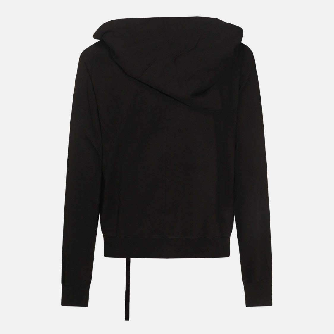 Drkshdw By Rick Owens Minimalist Black Hoodie With Crew Neckline And Relaxed Fit