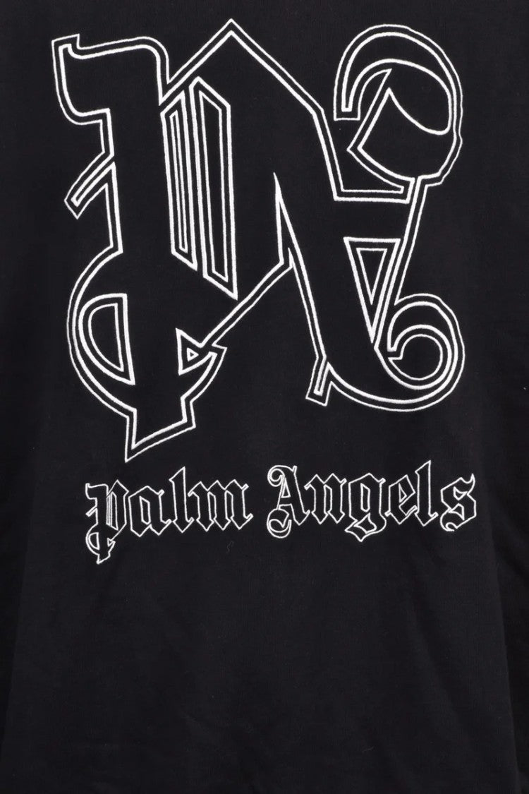 Palm Angels Hoodie Sweatshirt - Black/White