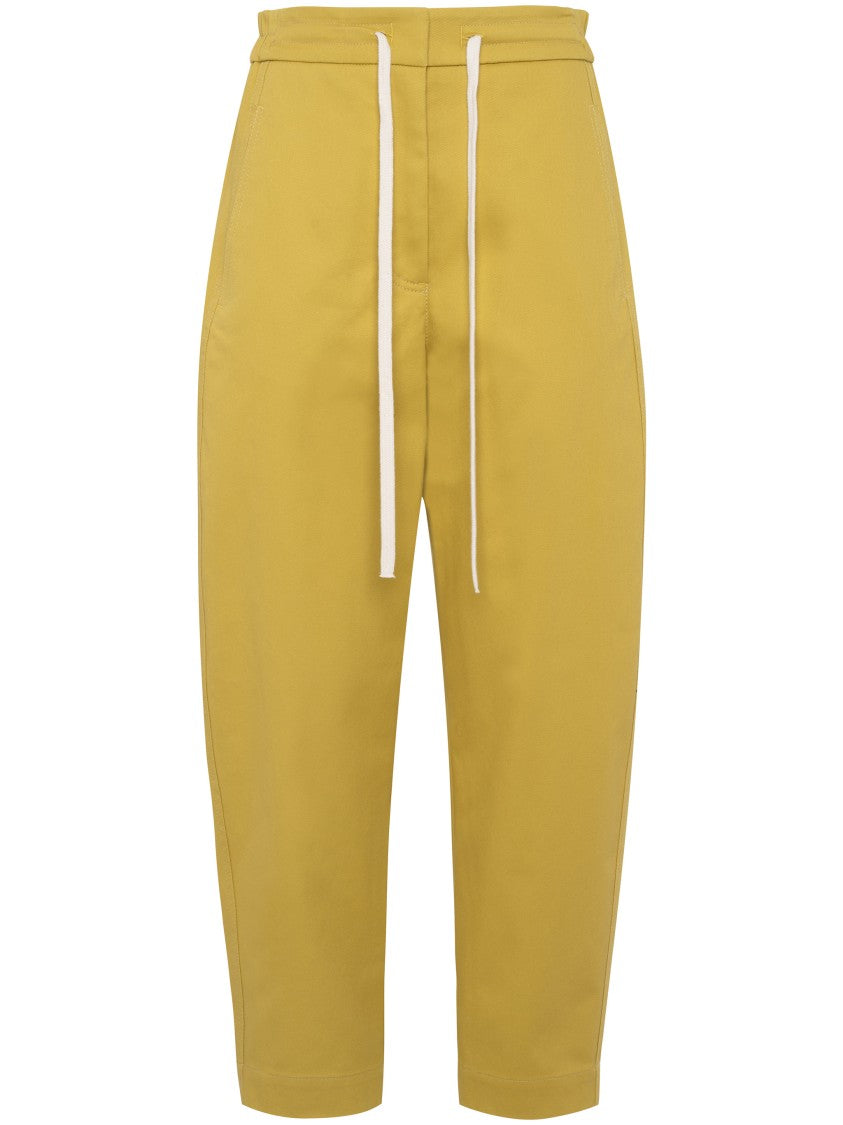 Tela Mustard Yellow Pantalone Disco Track Pants