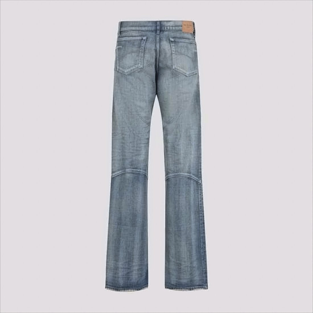 Balenciaga Light Blue Distressed Denim Pants With Classic Five-Pocket Design