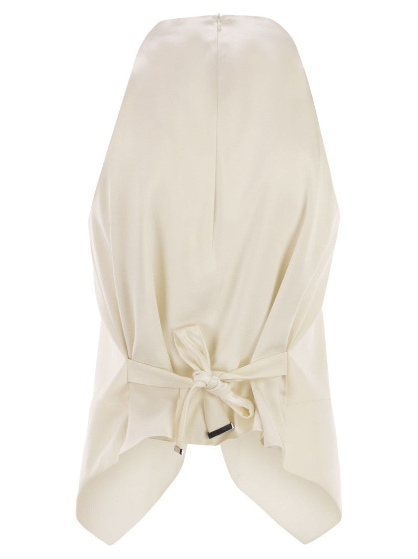 Max Mara Selva - Wool Gabardine And Satin Waistcoat