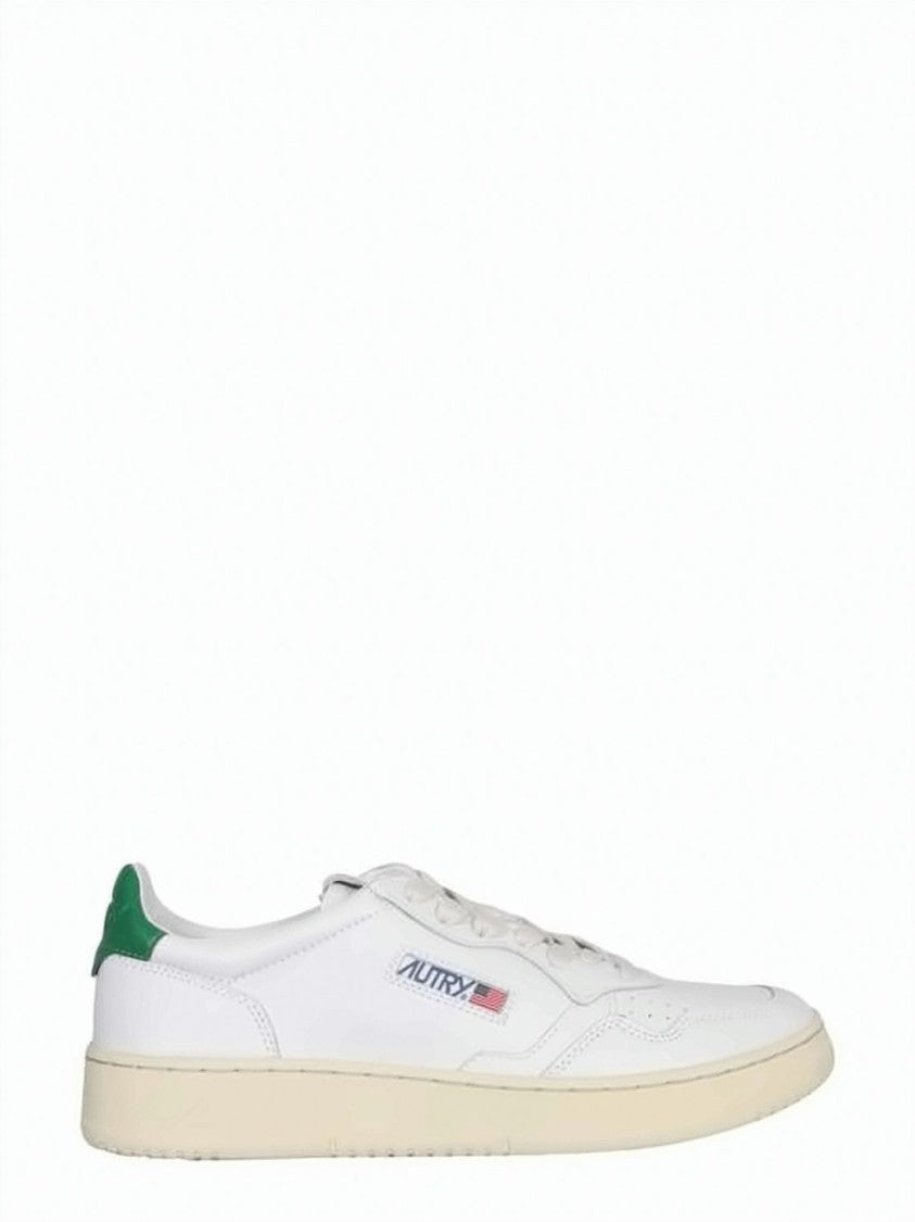 Autry Low-Top Leather Sneakers With Perforated Detailing And Accents