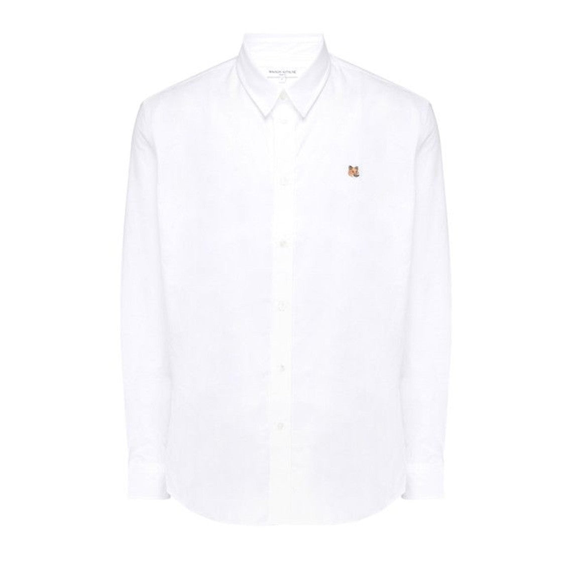 Maison Kitsuné Fox Head Embroidery Casual Shirt