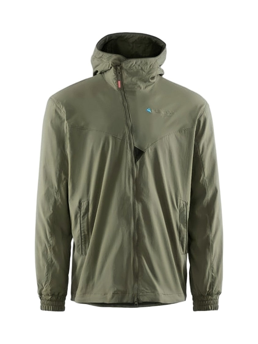 Klattermusen Lightweight Green Jacket With Hood And Front Zipper