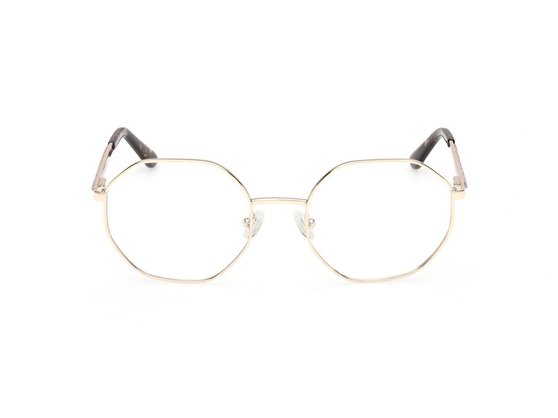 Guess Gold Gu50363 Geometric Metal Rhinestone Eyeglasses