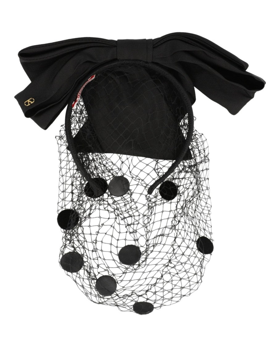 Valentino Vlogo Signature Headband With Bow And Veil