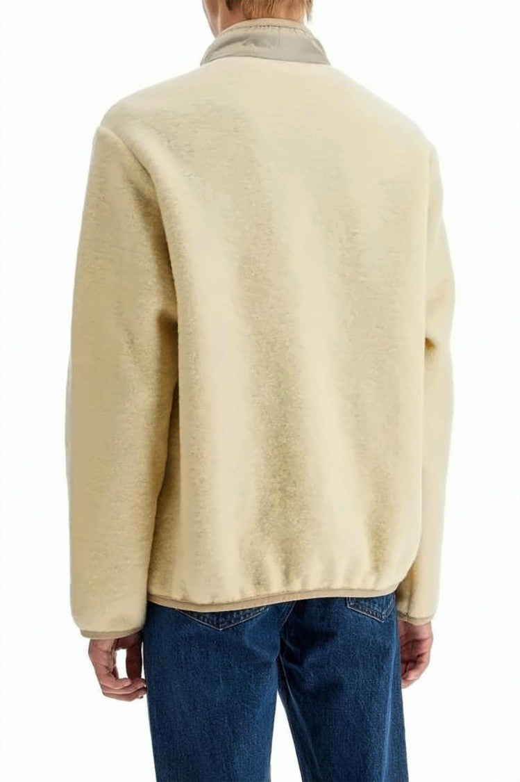 A.P.C. Textured Wool-Blend Jacket With Stand Collar