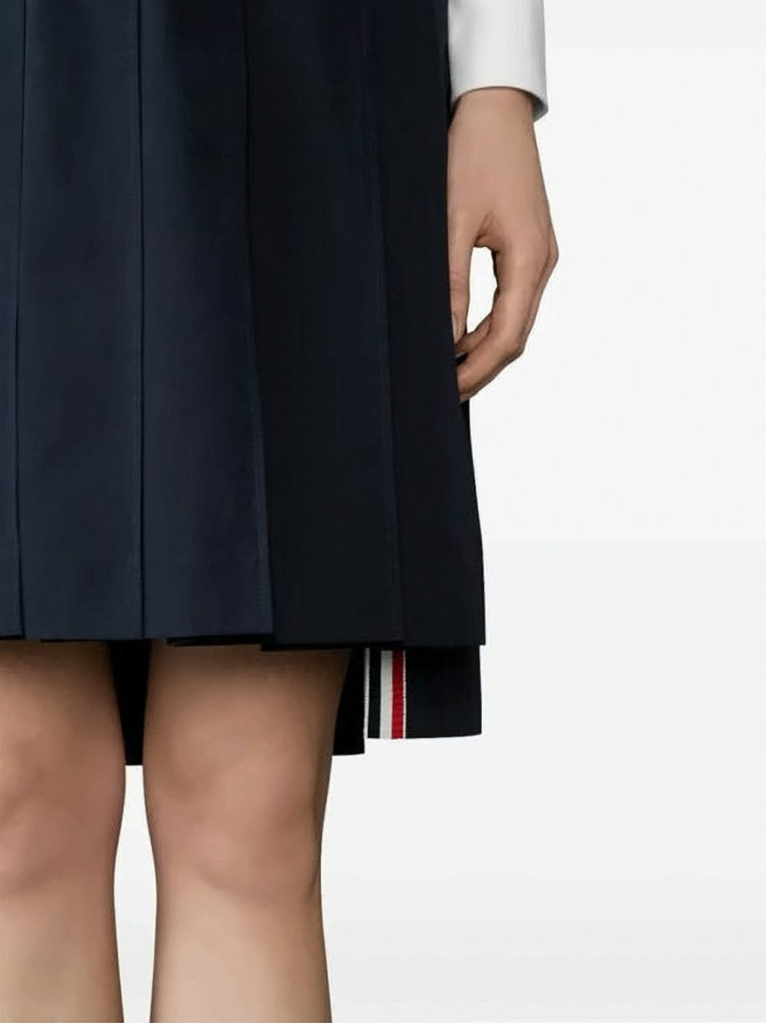Thom Browne Structured Pleated Cotton Skirt