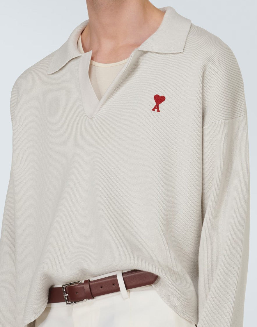 Ami Paris De Coeur Logo Polo Sweater