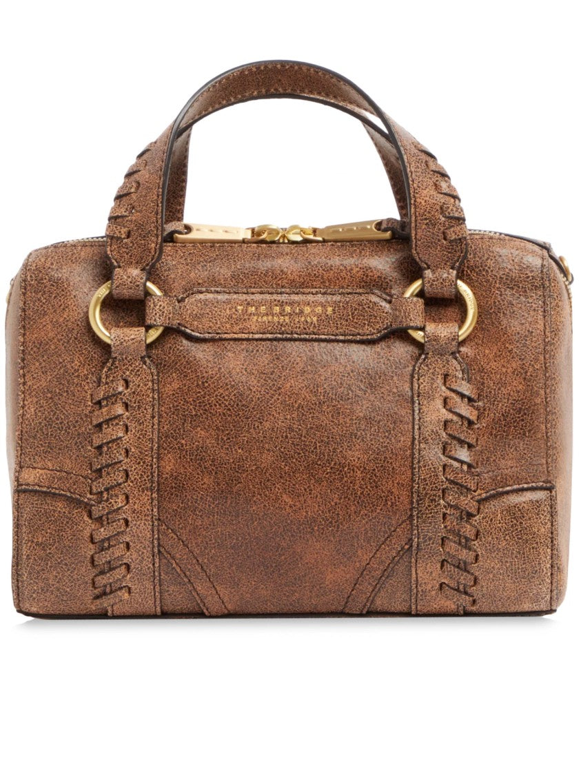 The Bridge Structured Rectangular Handbag With Whipstitch Detailing