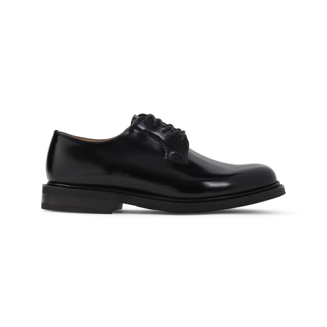 Church's Polished Leather Lace-Up Shoes With Rounded Toe