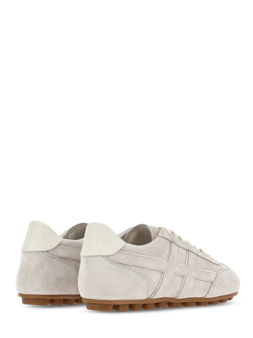 Hogan Low-Profile Suede Calfskin Sneakers With Contrasting Rubber Sole