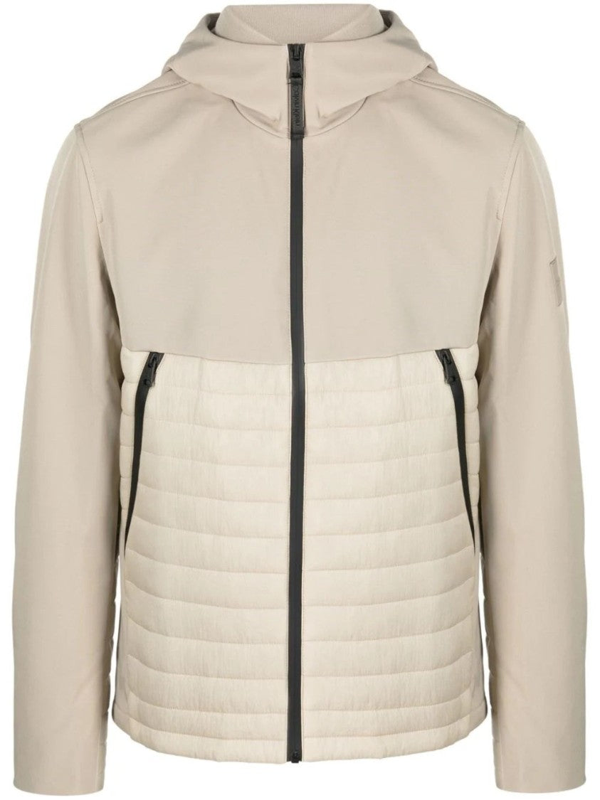 Calvin Klein Quilted Mix Media Jacket Hood