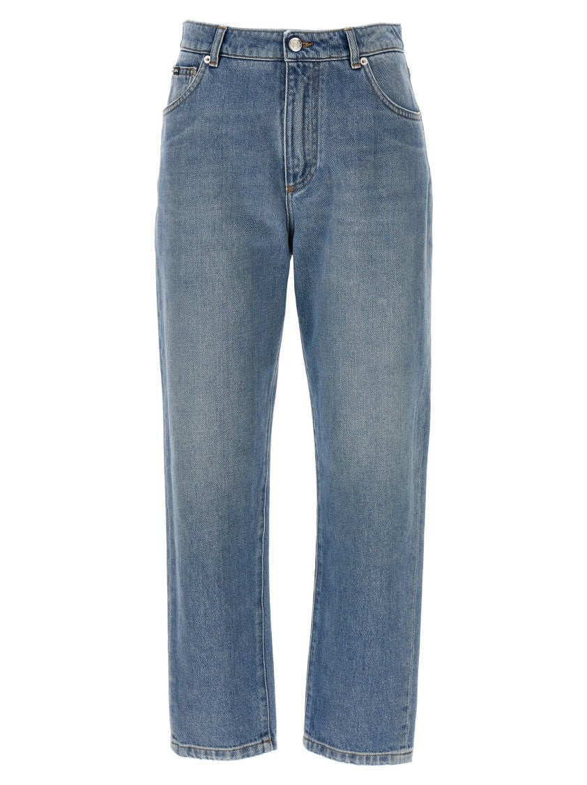 Dolce & Gabbana 5-Pocket Cotton Jeans With Mid-Rise Waist