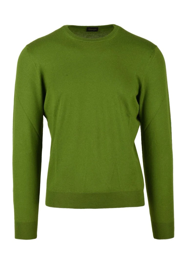 Drumohr Thin Cashmere Crew Neck Pullover - Green